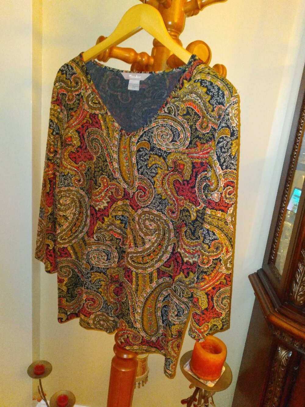 Elegant Blouse, Tan Jay, Size - L/G